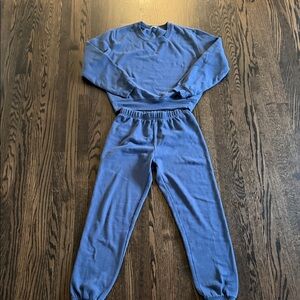 Blue Women's Sweatshirt and Joggers Set